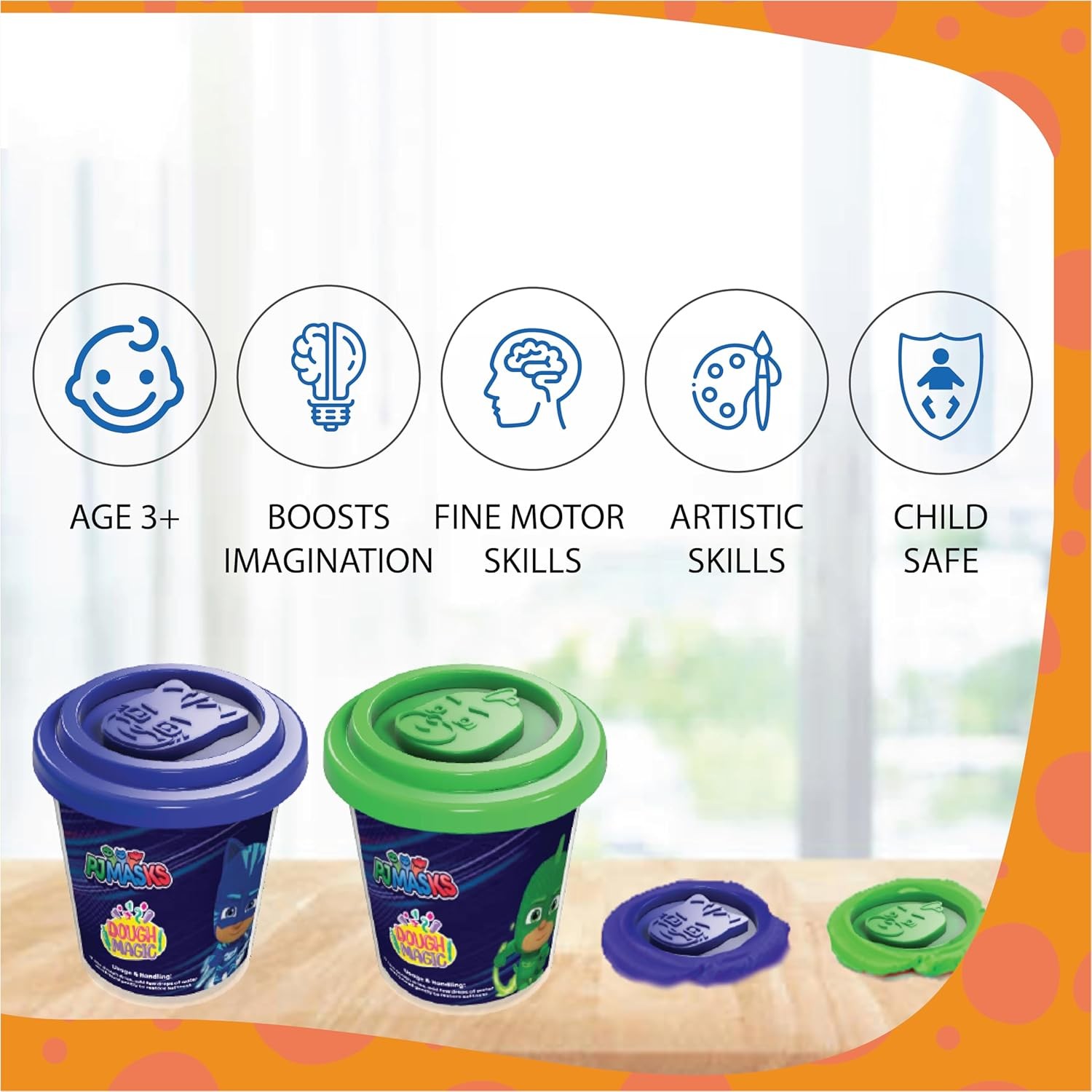 Dough Magic PJ Masks Roll N' Match Cube Activity Set view 2