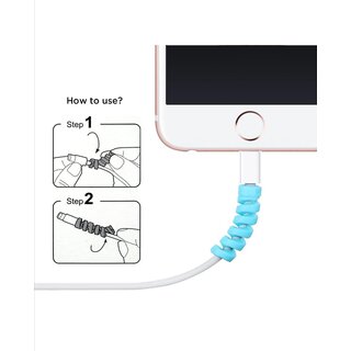12 Pcs, Flexible Cable Protector, All Wired Accessories, for iPhone Android Charging Cables, Set of 3 (Multi-Color) view 2