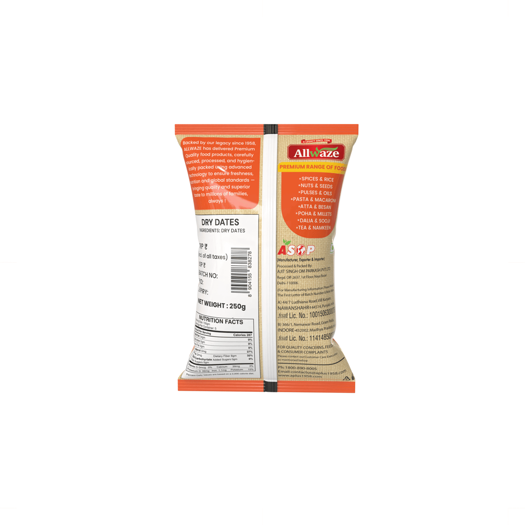 Allwaze Dry Dates 250gram view 2