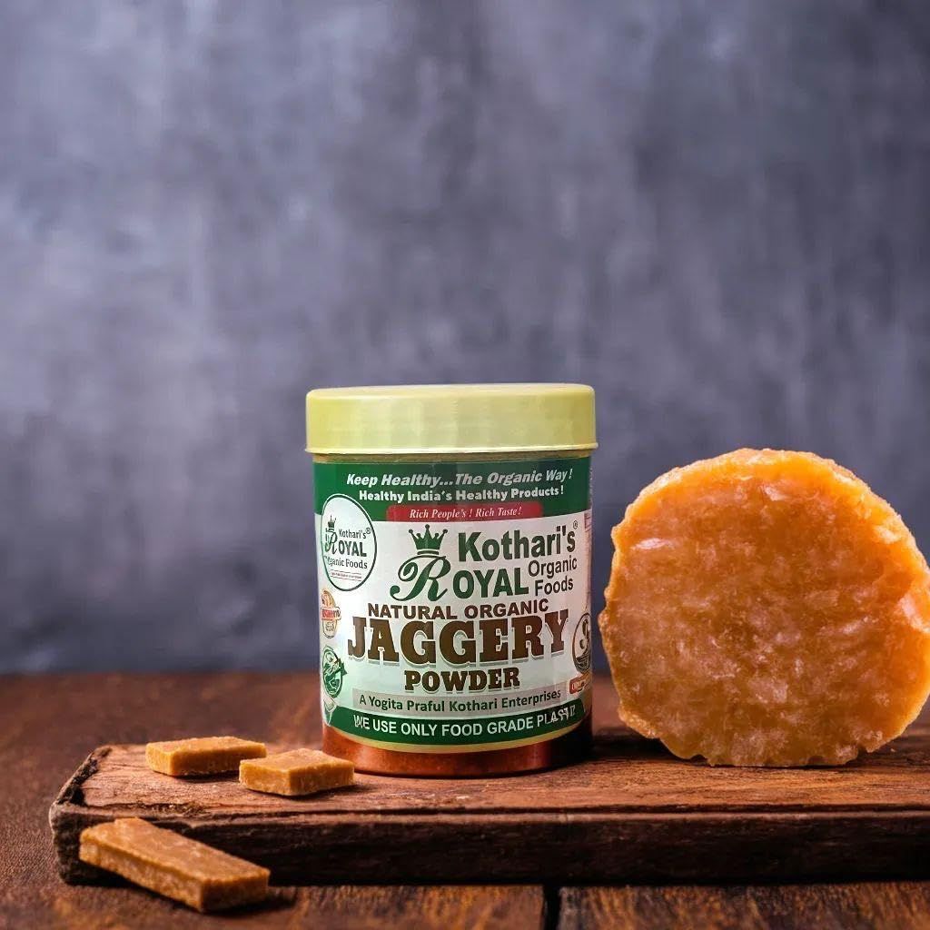 Kothari's Royal Organic Jaggery Powder 390 GM Sugarcane Jaggery Powder/Natural Organic Gud Powder/Gur/Gud/ view 2