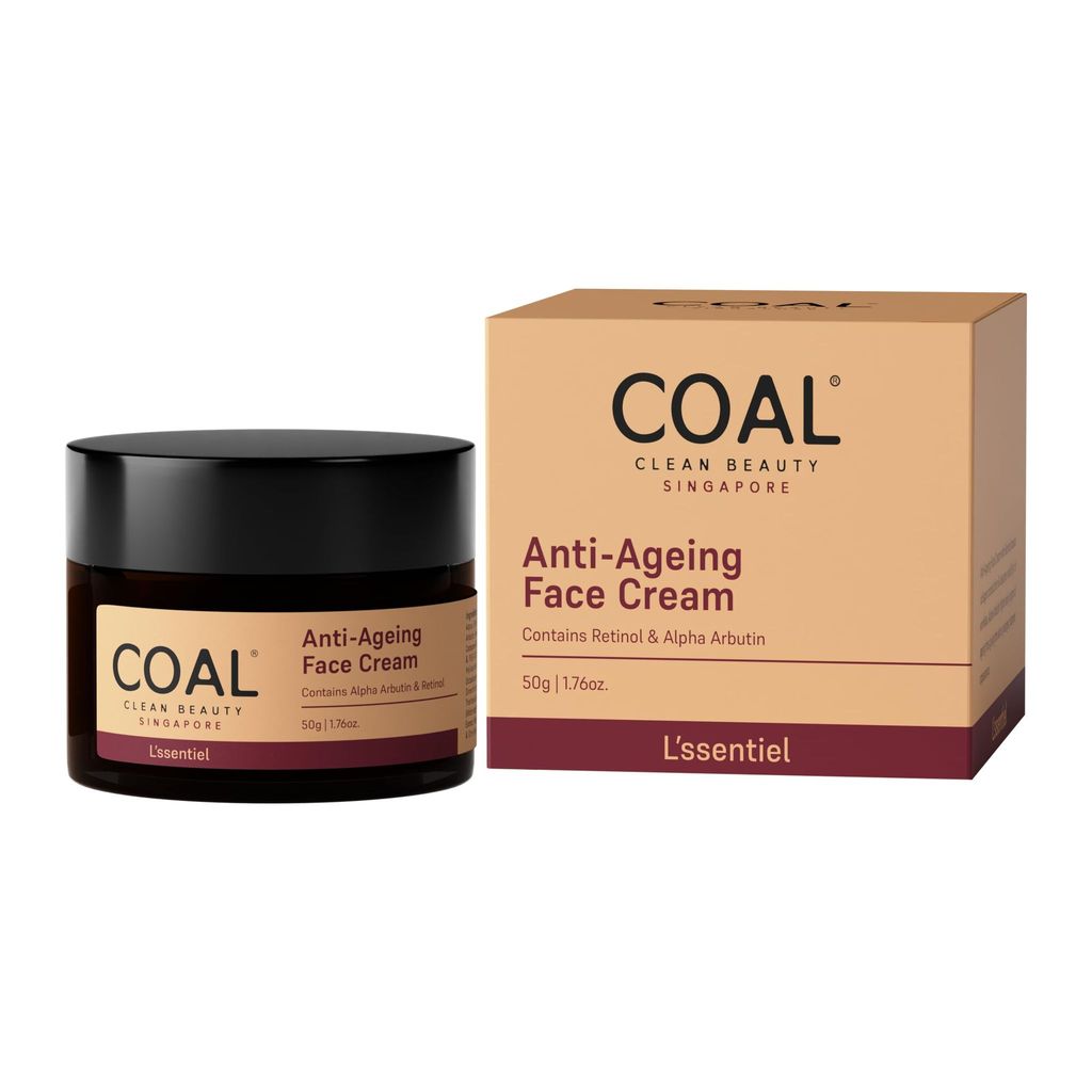 COAL Clean Beauty Anti-Ageing Face Cream with Retinol & Alpha Arbutin | Slows Premature Ageing & Reduces Fine Lines and Wrinkles| Women | All Skin Types | 50g view 2
