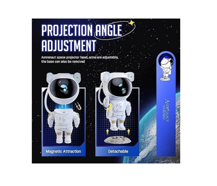 DGTAL GUMTI Astronaut Projector Galaxy, Children's Night Light with Nebula, 8 Modes, Remote Control and 360° Rotation Lamp Projector Galaxy Ceiling Bedroom, Gifts for Children and Adults view 2