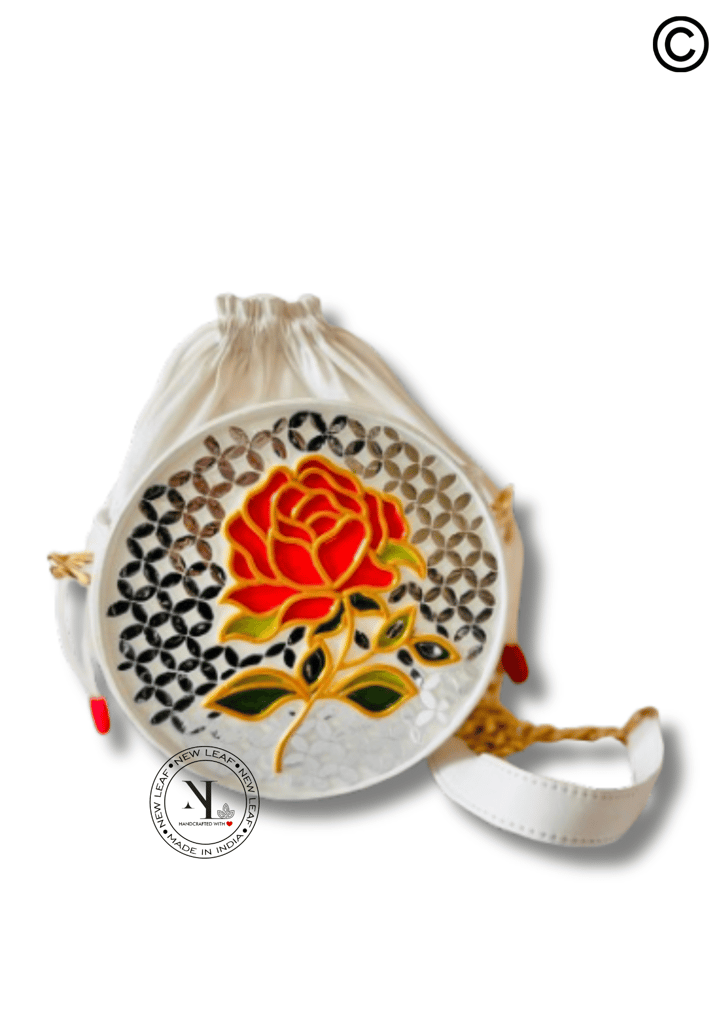 Blushing Rose Lippan Art Potli Sling Bag view 2