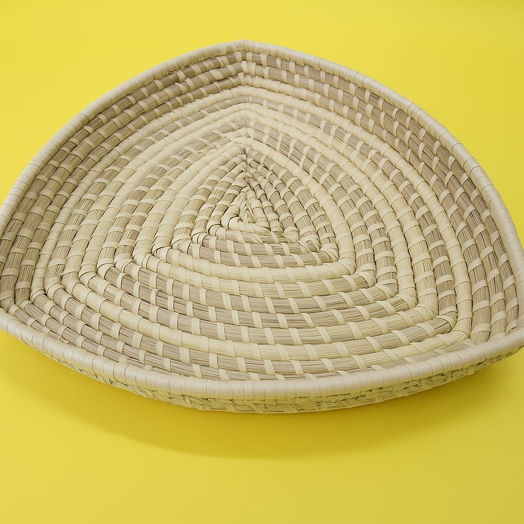 Handwoven Triangular Woven Basket view 2