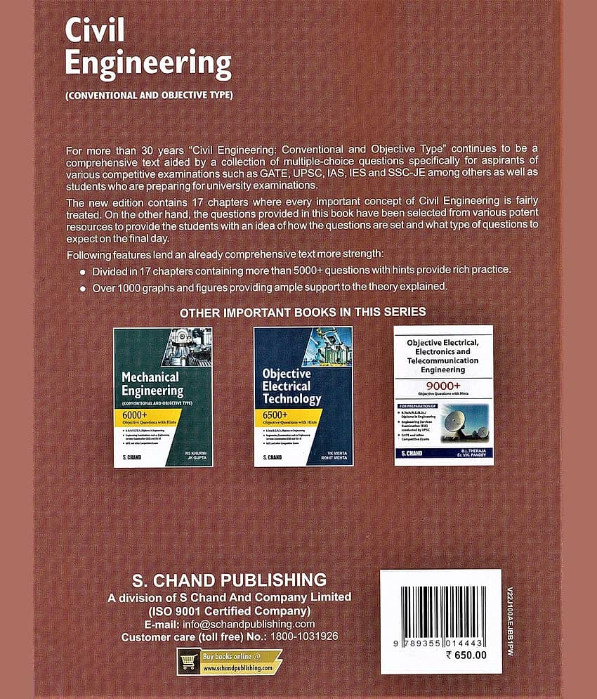 Civil Engineering (Conventional And Objective Type) 5000+ Objective Questions with Hints view 2