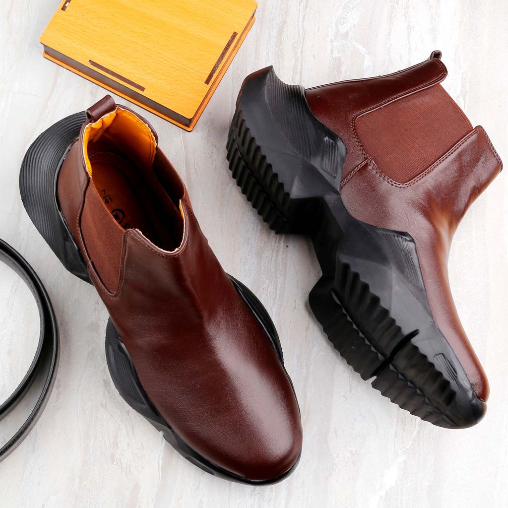 Bxxy's Faux Leather Comfort Wear Premium Chelsea Boots for Men view 2
