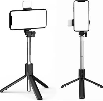 Bluetooth Selfie Stick (Black, Silver, Remote Included) view 2