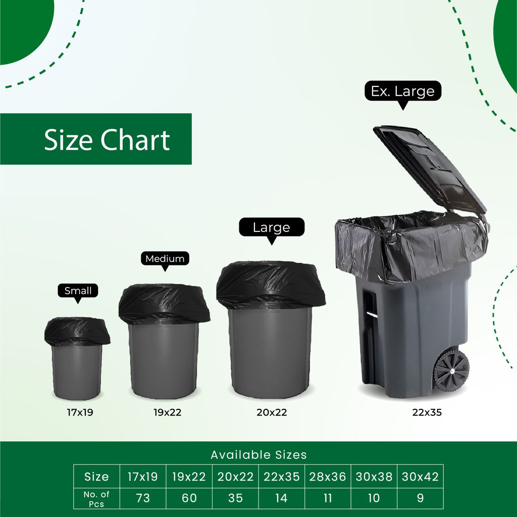 Biodegradable and Compostable Garbage Bags|20x22 (35pieces)|(capacity-5kg) view 2