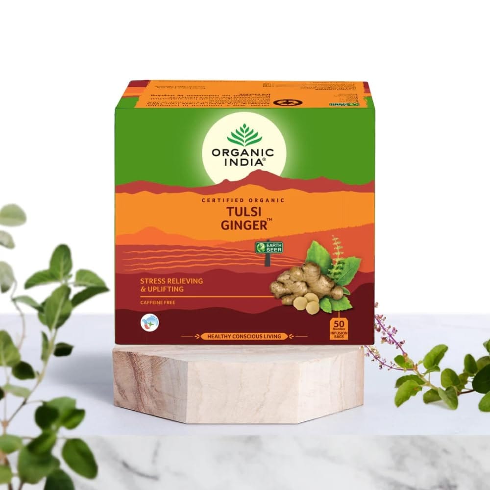 ORGANIC INDIA Tulsi Ginger 50 Teabags view 2