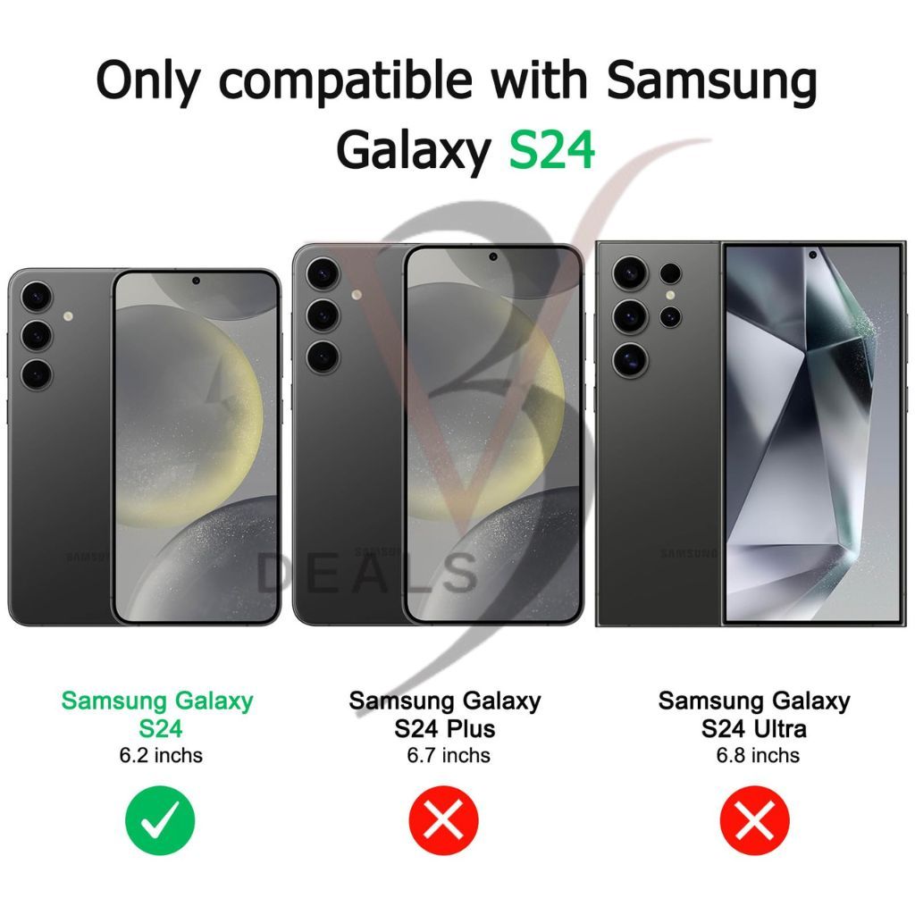 V3Deals Compatible for Samsung S24 Silicone Case with Camera and Screen Protection, Soft Touch, Raised Edge Design, Waterproof, Precise Cutouts view 2