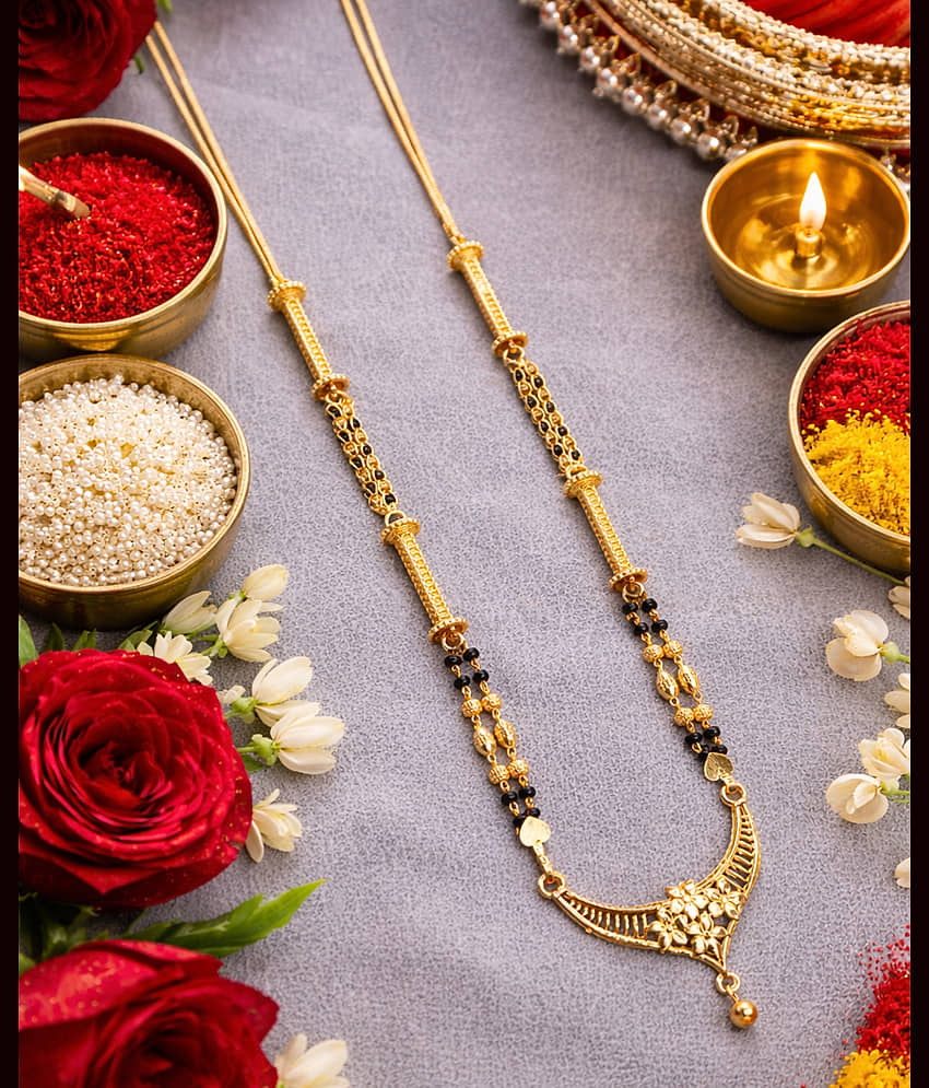 SHANKH-KRIVA Golden Mangalsutra ( Pack of 1 ) view 2