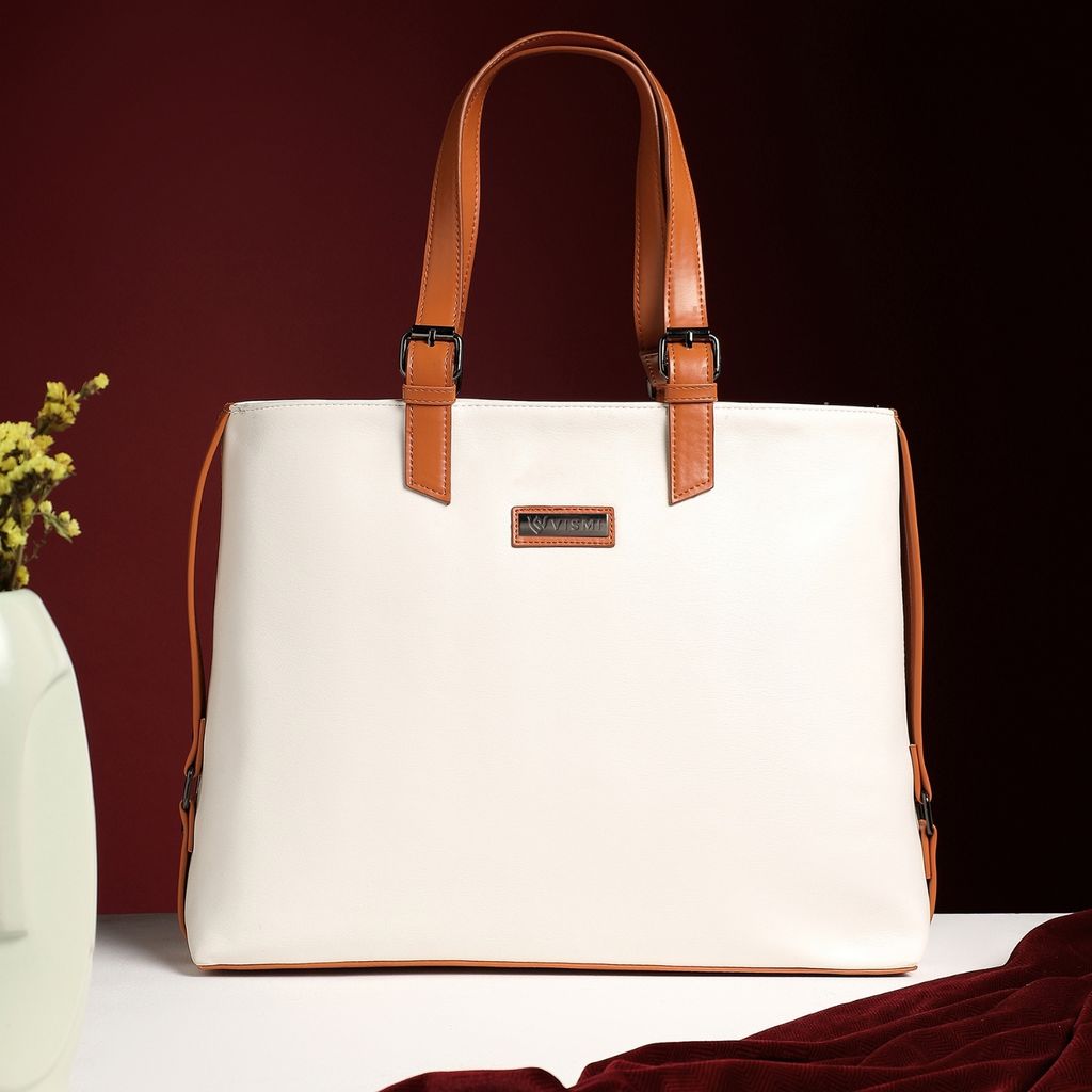 VISMIINTREND Office Bag for Women Upto 15.6 Inch Laptop | Travel Handbag | Pu Leather Stylish Tote Bag | Trendy Office Use Sling Bag | Diwali Gift for Mother | Wife view 2