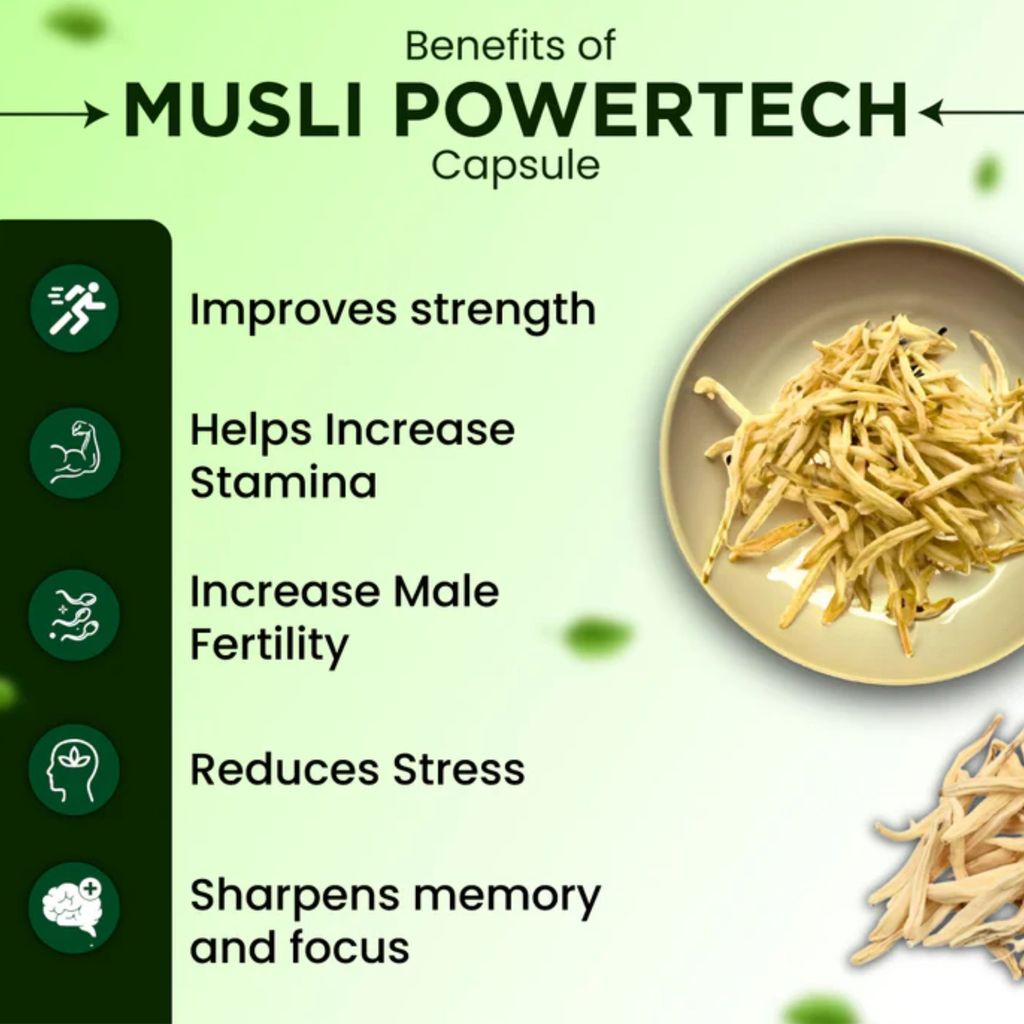 Cipzer Musli Powertech (30 Capsules): Ayurvedic Powerhouse for Male Vitality, Stamina, and Vigor view 2