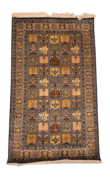 Handmade Persian Rug with Traditional Floral Design view 2