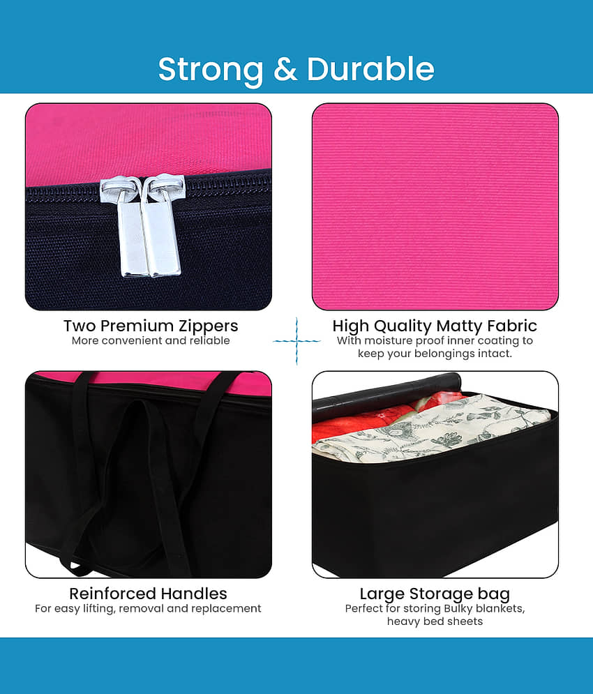 PrettyKrafts - Pink Nylon Storage Bag & Trunk view 2