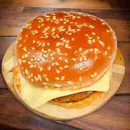 Cheese Slice Veg Momo Burger