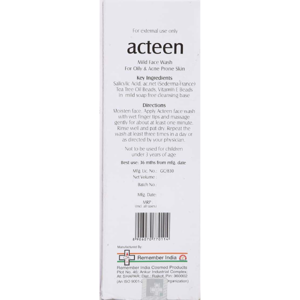 Acteen Face Wash 100 Ml view 2
