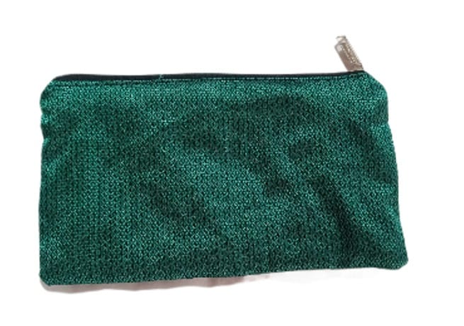 Handcrafted Pencil Pouch Set with Woven Pattern and Emerald Green Design view 2