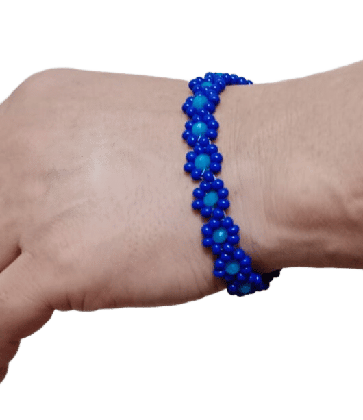 Handmade Acyrlic and Rondelle Bead Bracelet-(BL-19) view 2