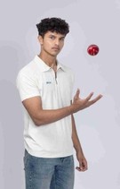 Oyster White Polo T-shirt -World Cup Edition Fan Merchandise view 2