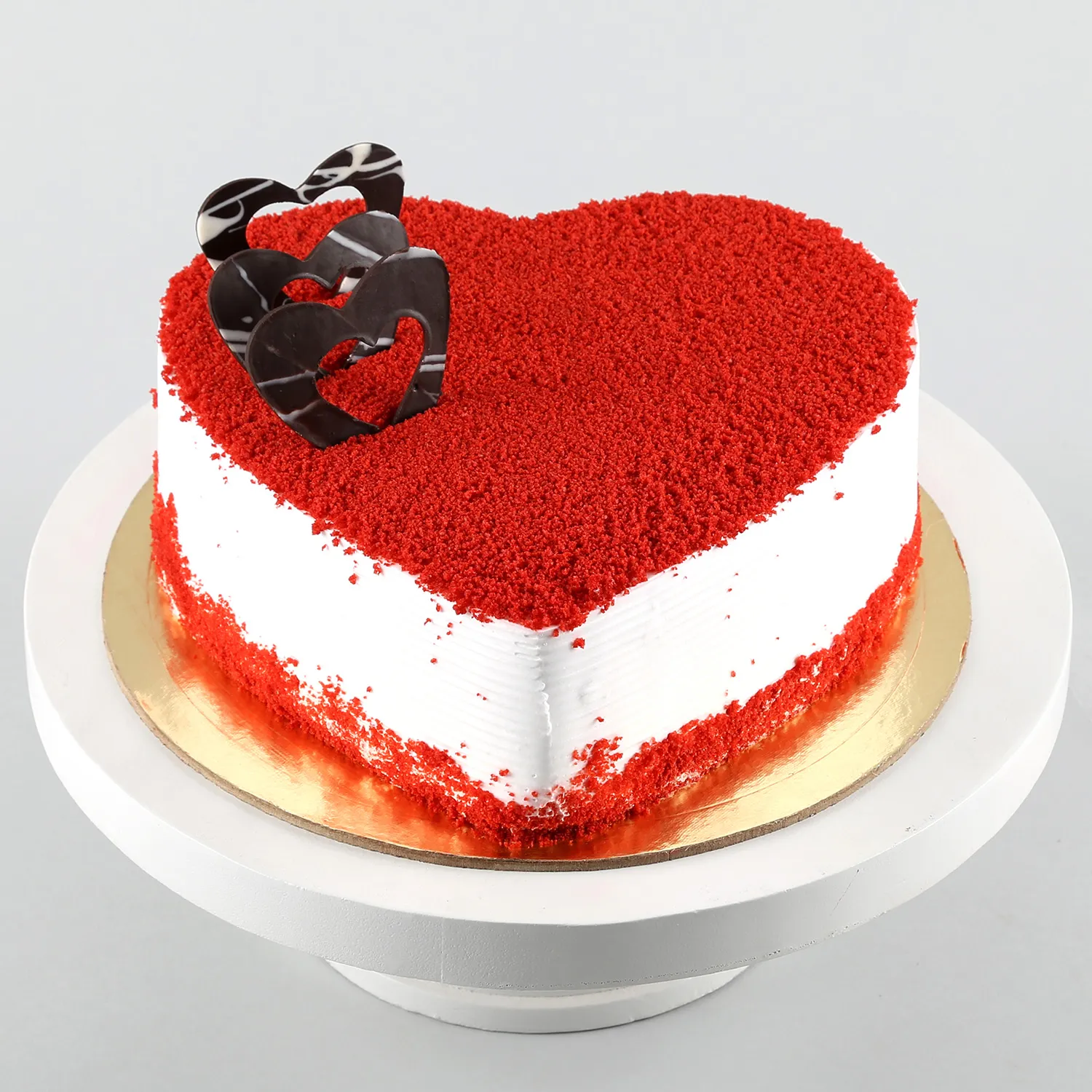 Red Velvet Heart Cake Half Kg view 2