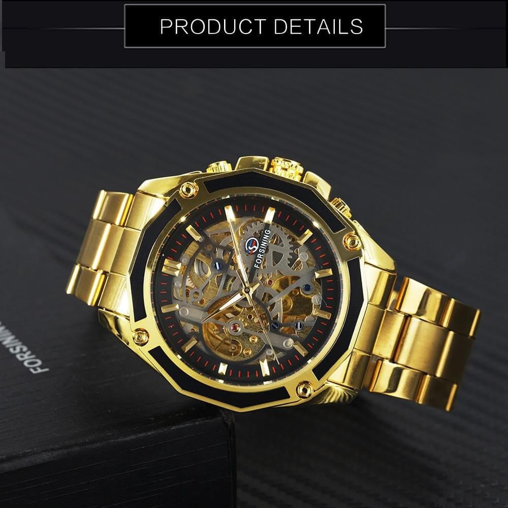 Khrist Auto Kinetics Classic Ease: Timepiece Portfolio Inside Revolving Gears Uncomplicated Grace: Automatic Mechanical Watch Collection Simplistic Elegance Analog Watch For Men view 2