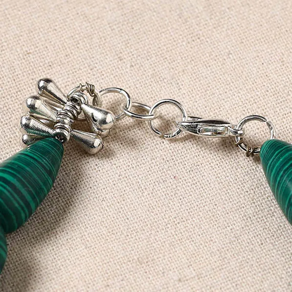 Green - Handmade German Silver Beaded Bracelet 09 view 2