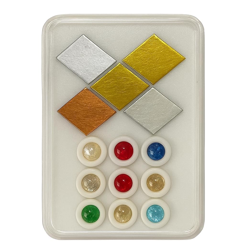 Navrathna & Panchadhatu Pooja Combo (Set of 2) � Navaratna Vastu Kit + 10 Panchaloha Lakshmi Coins (4 Gold, 4 Silver, 2 Copper) for Homam, Bhoomi & Vasakal Pooja view 2