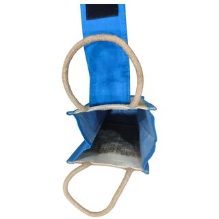 Blue Premium Cotton Bottle Handmade Bag For Men Women (Pack of 3) view 2