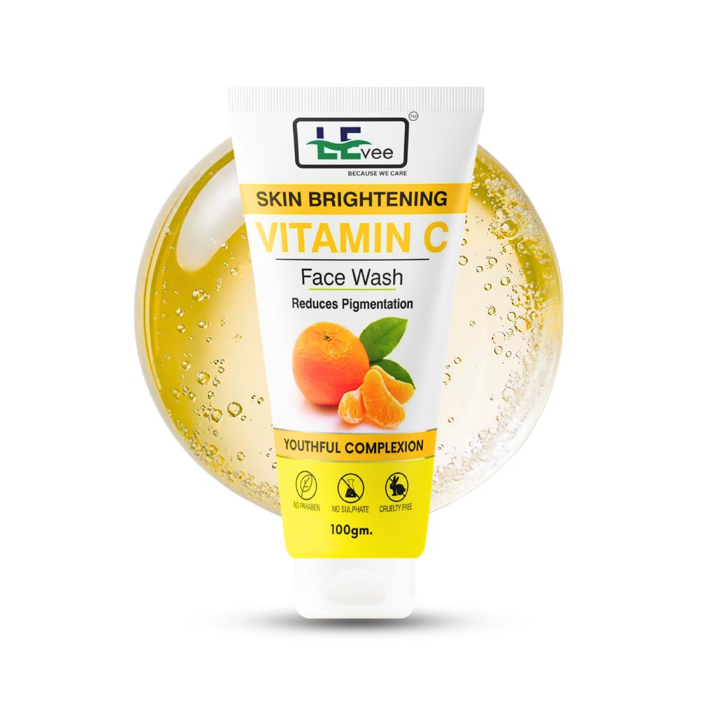 LEvee Vitamin C Face Wash | Skin Brightening Pigmentation Removal Cleanser with Orange Enzymes | For Glowing Skin & Dark Spot Correction | 100ml view 2