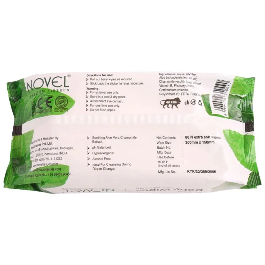 Novel Babio Baby Wet Wipes 80 Pcs view 2