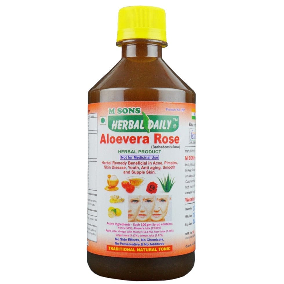 Herbal Daily Aloe Vera Rose | Rejuvenates Skin And Hair | Natural Juice For Skin Care | No Added Sugar view 2