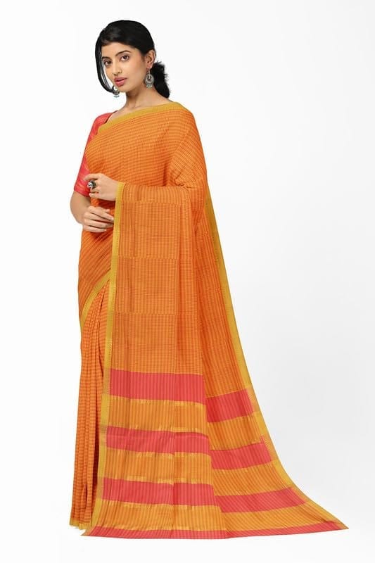 APCO Handloom (A Andhra Pradesh Govt Emporium)- Women's Traditional Pure Handloom Mangalagiri Cotton Saree | A0062MNG view 2