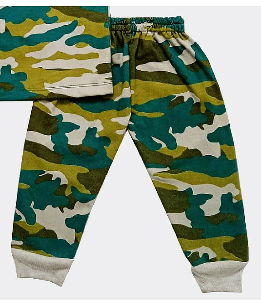 harshvardhanmart.com Pack of 1 Boys Fleece T-Shirt & Trackpants Set ( Multicolor ) view 2