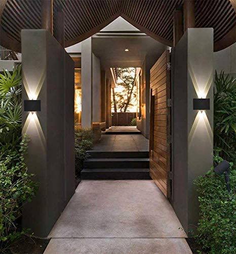 DAYBETTER� 4W U Shape IP65 Waterproof Outdoor Wall Lights,Up and Down LED Porch Lights, Outdoor Wall Lamp Suitable for Garden & Patio Lights,Elevationl Light(Warm White)-Pack of 1 view 2