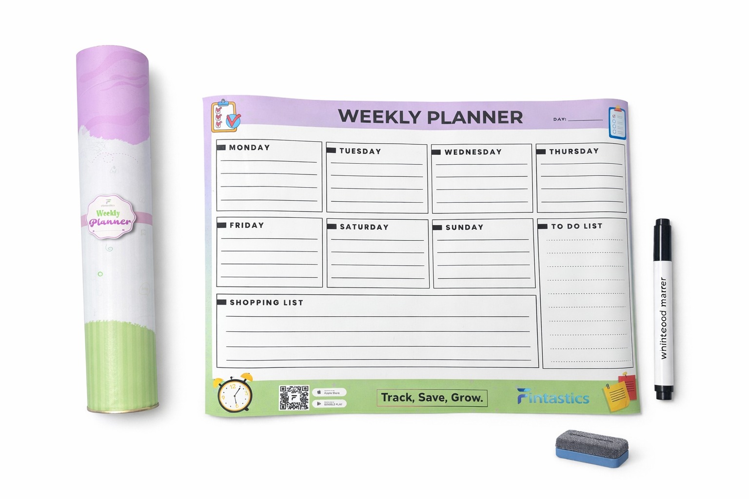 Fintastics Magnetic Weekly Sheet Planner