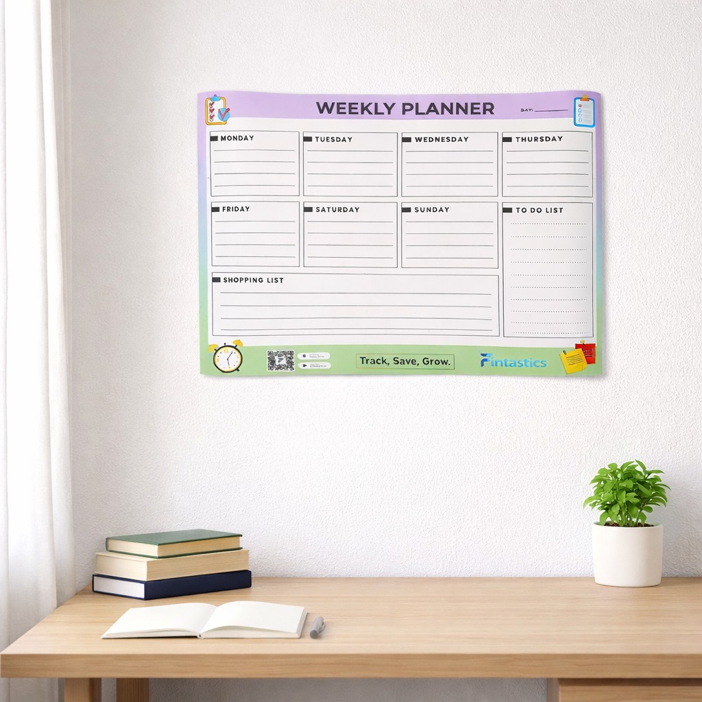 Fintastics Magnetic Weekly Sheet Planner view 2