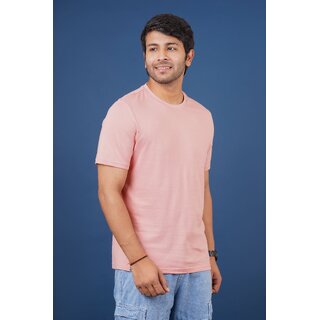 Red Line Mens Rose Solid 100% Cotton Round Neck T-Shirt view 2