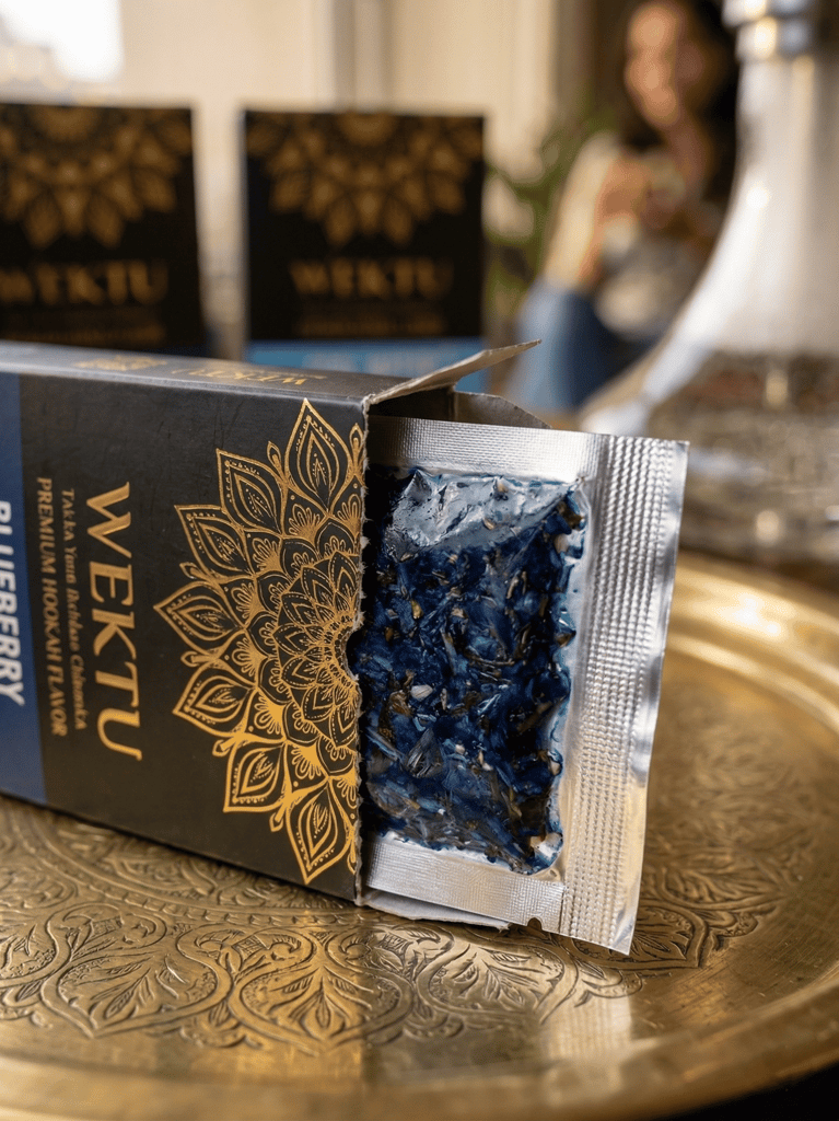 WEKTU Ultimate Tobacco-Free Shisha Experience Hub - Pure Herbal Multi-Flavor Hookah Materials Combo with Long-Lasting Coconut Charcoal & Heat-Shield Foil Pack view 2
