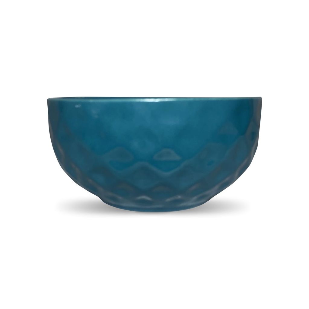 Ceramic Dining Peacock Green Diamond Ceramic Soup Cereal Bowls Set of 2 view 2