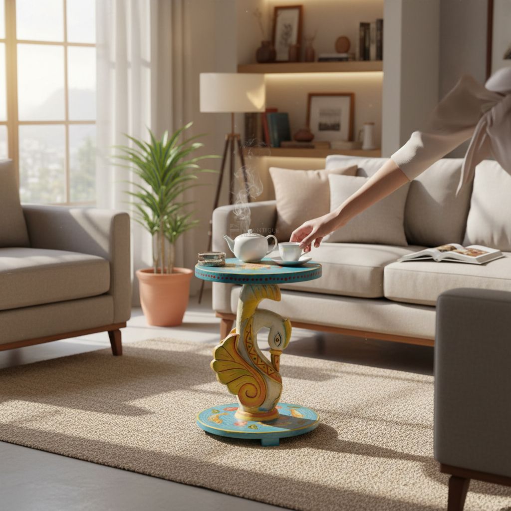 Wooden Painted Duck Coffee Table Bedroom Furniture view 2