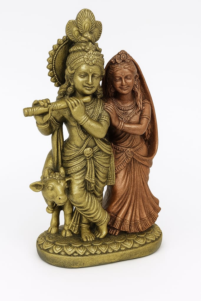 Radha Krishna Idol - Divine Love Sculpture view 2