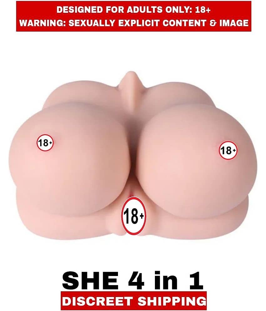 MALE ADULT SEX TOYS SHE 4in1 SMOOTH SILICON DOLL BIG TITS SUCKING MOUTH DEEP PUSST and ANAL HOLE MASTURBATOR For Men view 2