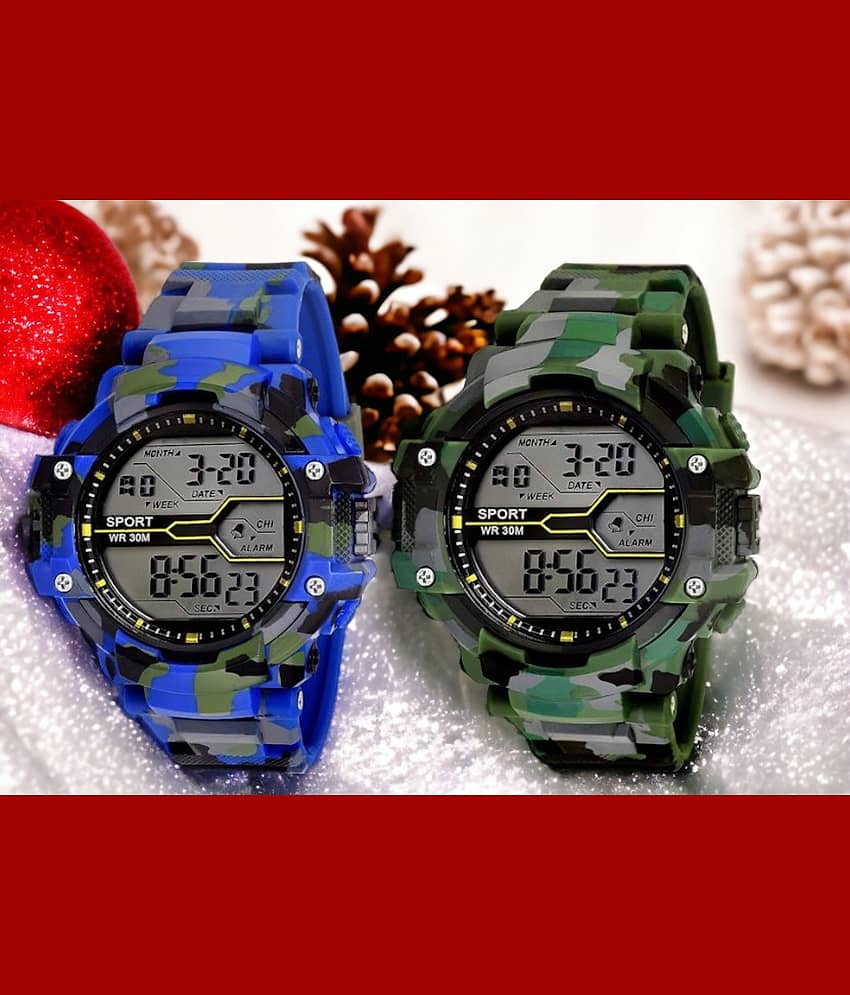 Lorenz Black Dial Digital Boys Watch ( Pack of 2 )