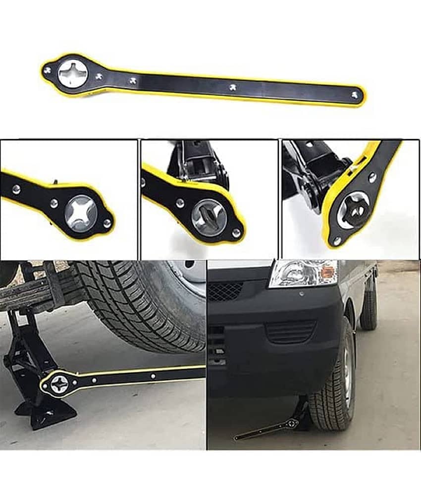 Labor Saving Hand Car Jack Wrench | Jack Ratchet Wrench for Car, Long Handle for Scissor Jack | Reversal Knob Design view 2