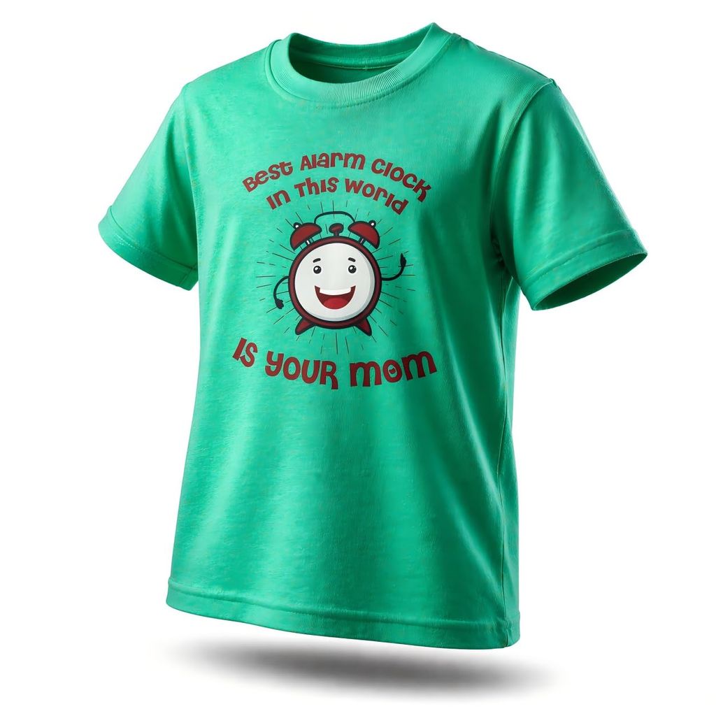 KUCHU Alarm Clock Theme Kids T-Shirt | 8–9 Years | Cotton Modal | Soft Feel | Comfortable view 2