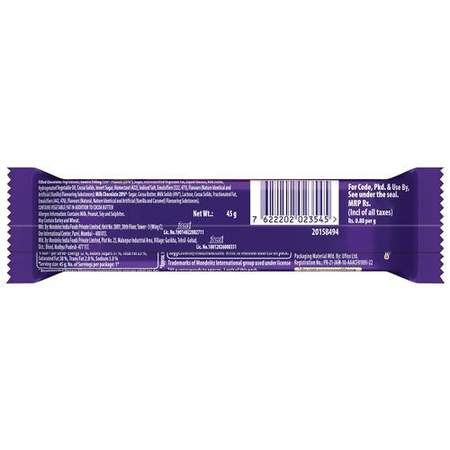 Cadbury Fuse Peanut & Caramel Filled Chocolate Bar, 45 gm view 2