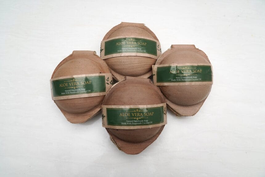 4 Natural & Ayurvedic Handmade Aloe Vera Soaps for all skin types view 2