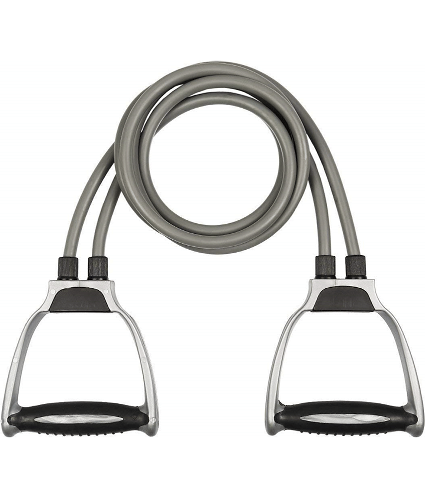 Maira Double Toning Resistance Tube Pull Rope Exercise Band for Stretching, Workout, Home Gym and Toning with Grip D Shaped Handles for Men and Women view 2