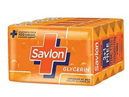 Savlon Glycerin Germ Protection Bathing Soap Bar, 125 gm - Buy 3 Get 1 Free view 2